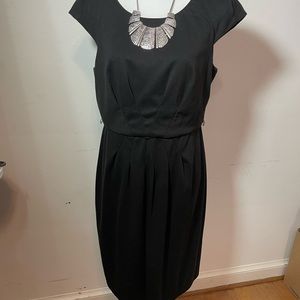 Black everyday Little black Dress large Cap sleeve zipper back scoop n…
